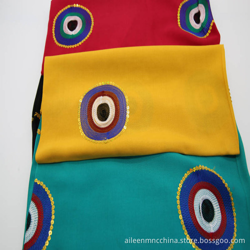 wholesale 100% woven rayon color emboridery fabric